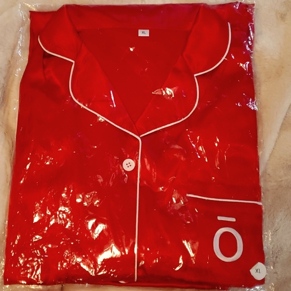 Other - Women’s Red Piped Pajama Top - Comfortable Sleepwear